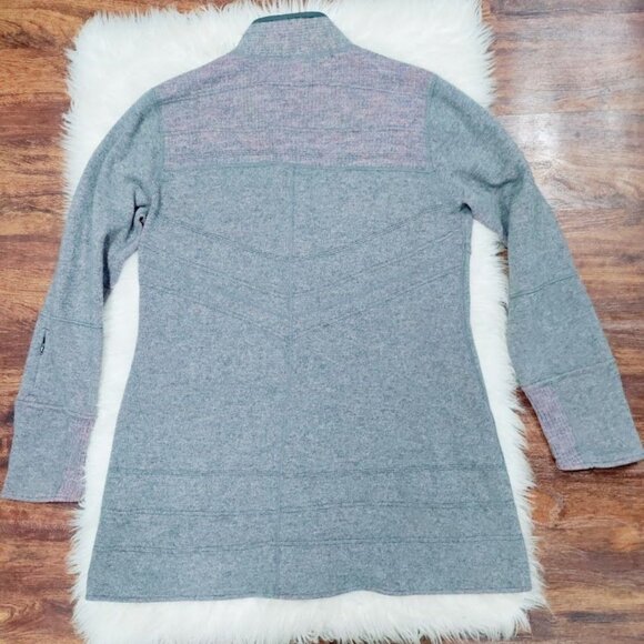 Title Nine Swacket Womens Size L Full Zip Tunic Sweater Jacket Gray Purple Pink - Picture 3 of 15